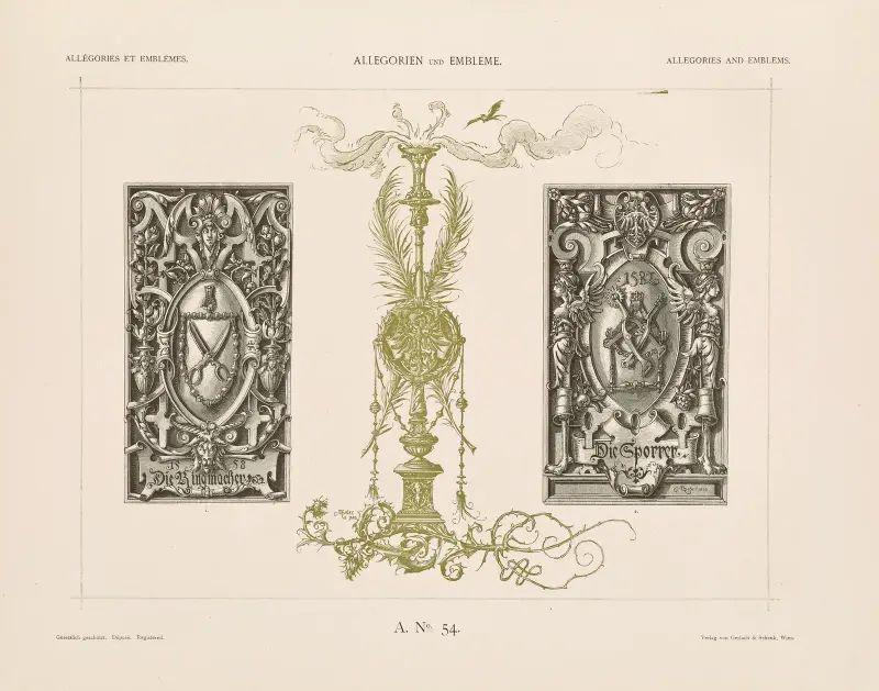 Allegorier och emblem, vol. II, plansch 61 av Albert Ilg