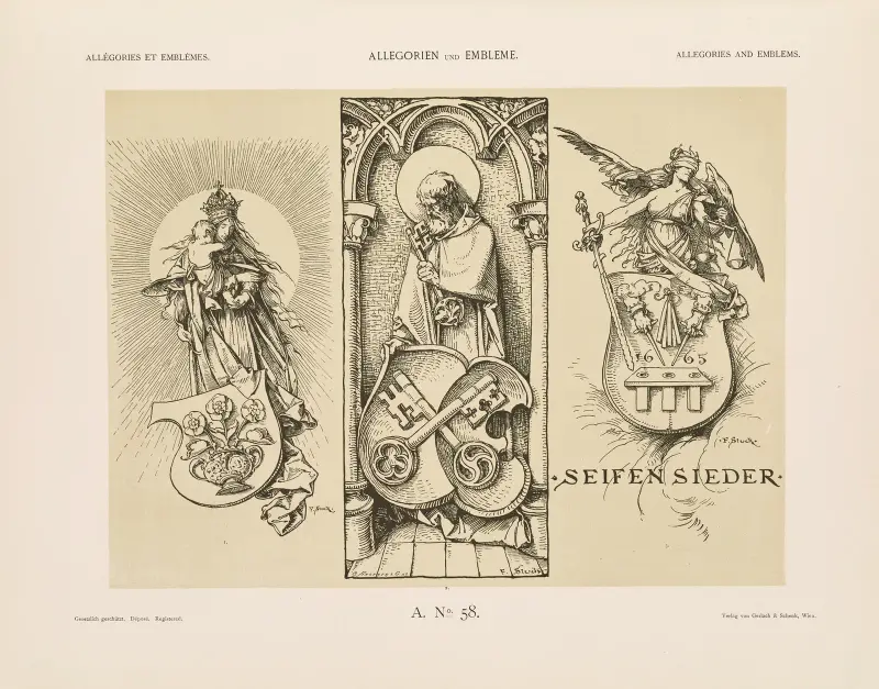 Allegorier och emblem, vol. II, plansch 66 av Albert Ilg