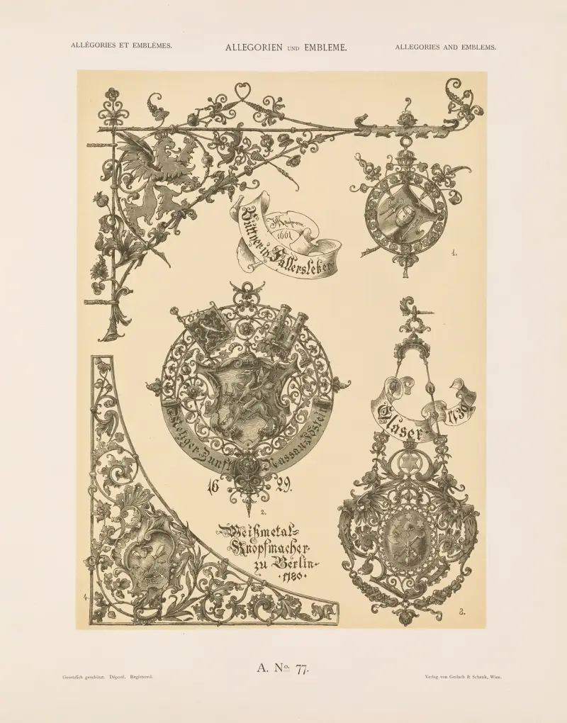 Allegorier och emblem, vol. II, plansch 87 av Albert Ilg
