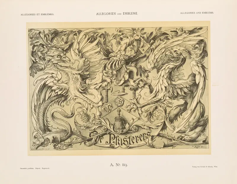 Allegorier och emblem, vol. II, plansch 129 av Albert Ilg