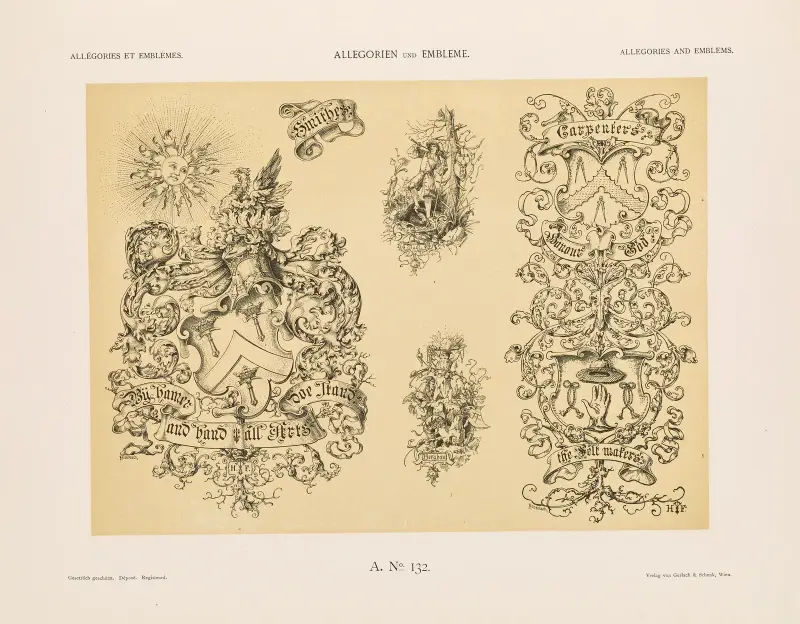 Allegorien und Embleme, Band II, Tafel 143 von Albert Ilg
