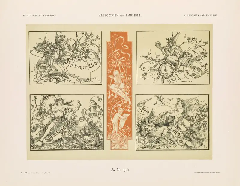 Allegorier och emblem, vol. II, plansch 147 av Albert Ilg