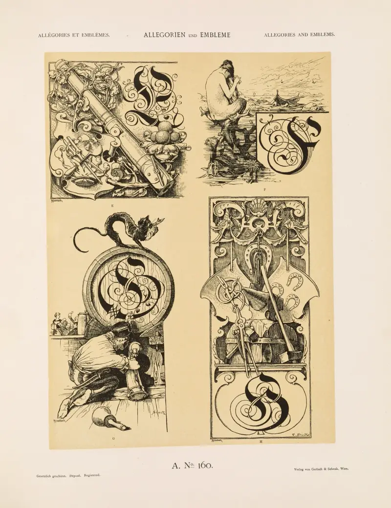 Allegorien und Embleme, Band II, Tafel 172 von Albert Ilg
