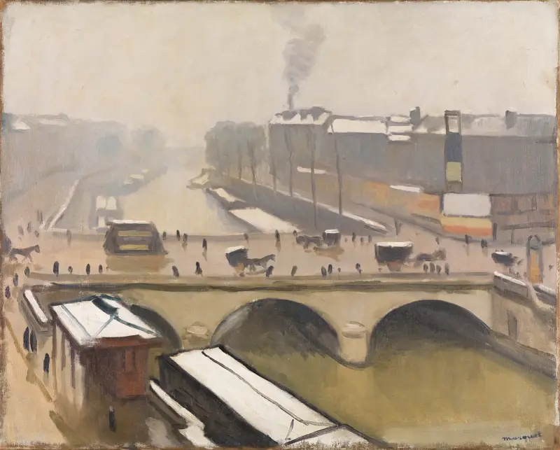 Vy över Pont Saint-Michel i Paris av Albert Marquet