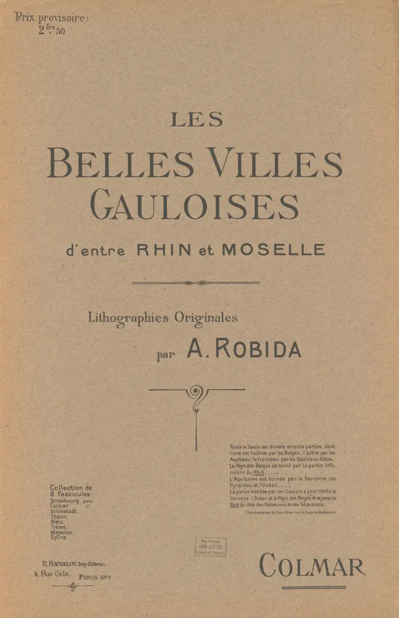 Les belles villes gauloises – Cover av Albert Robida
