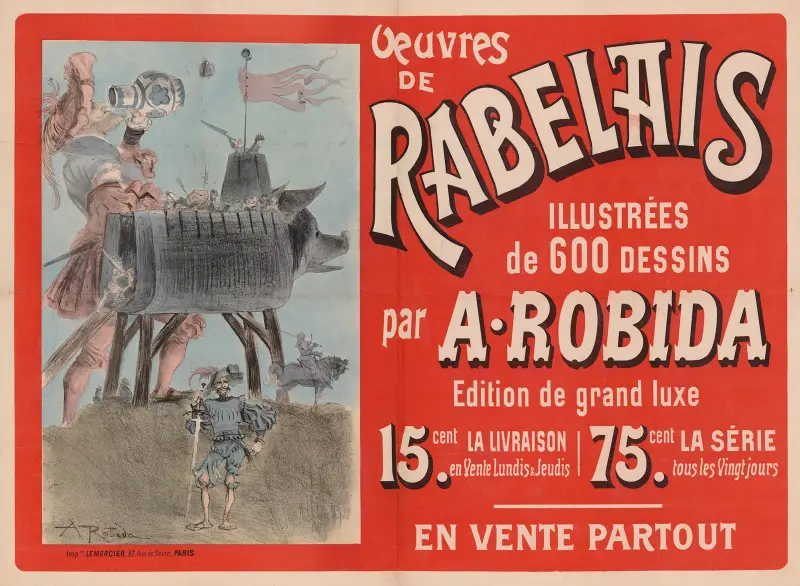 Rabelais verk illustrerade med 600 teckningar av A. Robida av Albert Robida