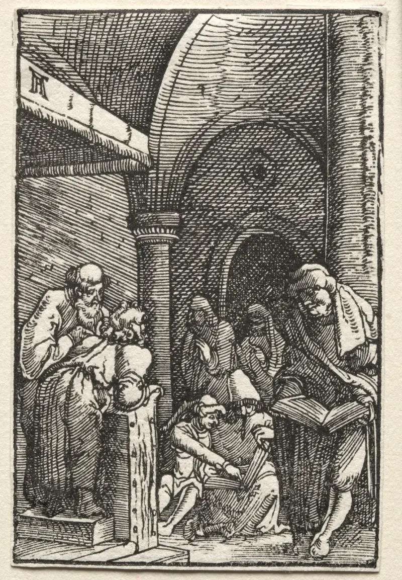 Christ Disputing with the Doctors av Albrecht Altdorfer