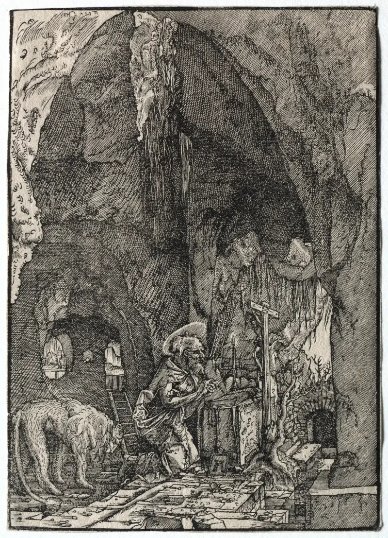 Hieronymus i grottan, 1513 – nr 2 av Albrecht Altdorfer