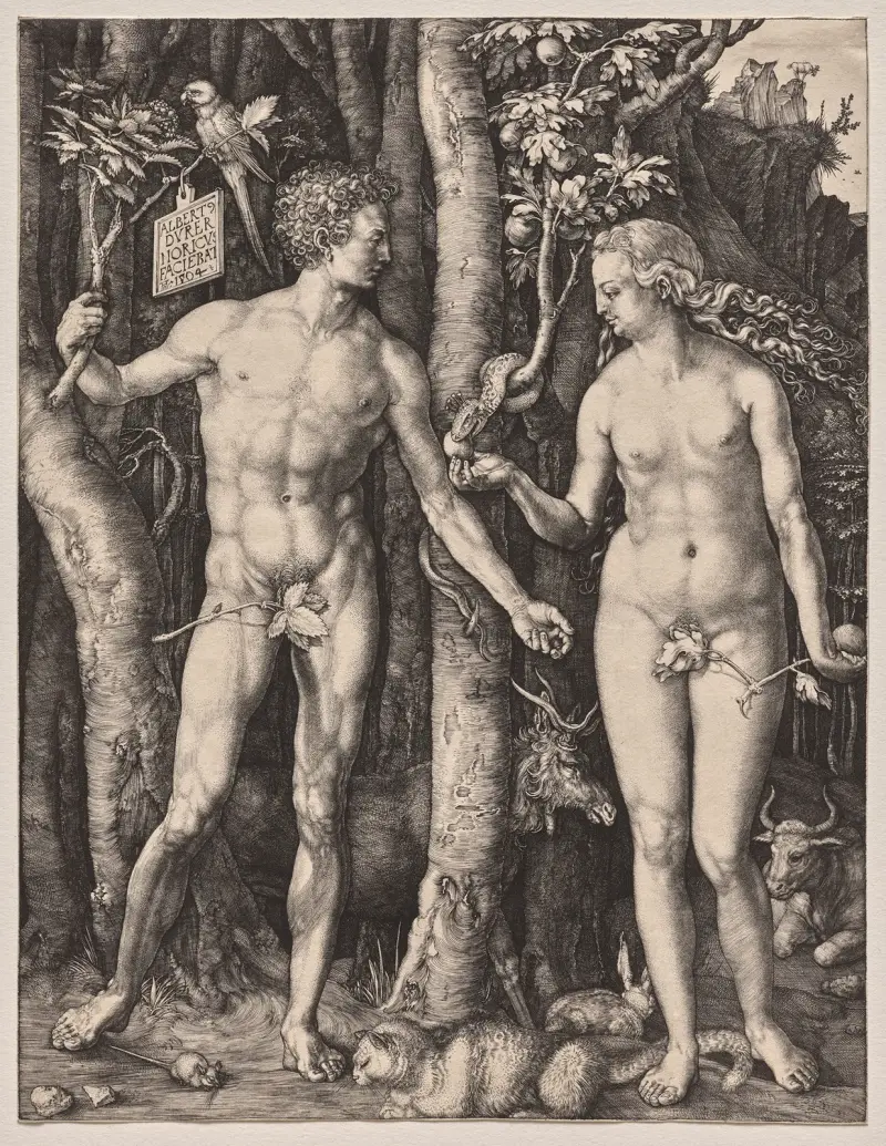 Adam a Eva, 1504, Albrecht Dürer