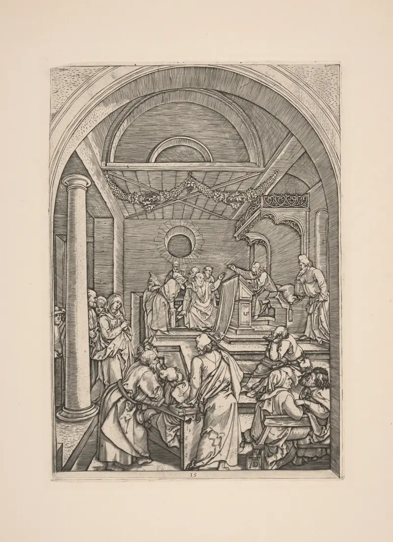 Udivování farizeů, Albrecht Dürer