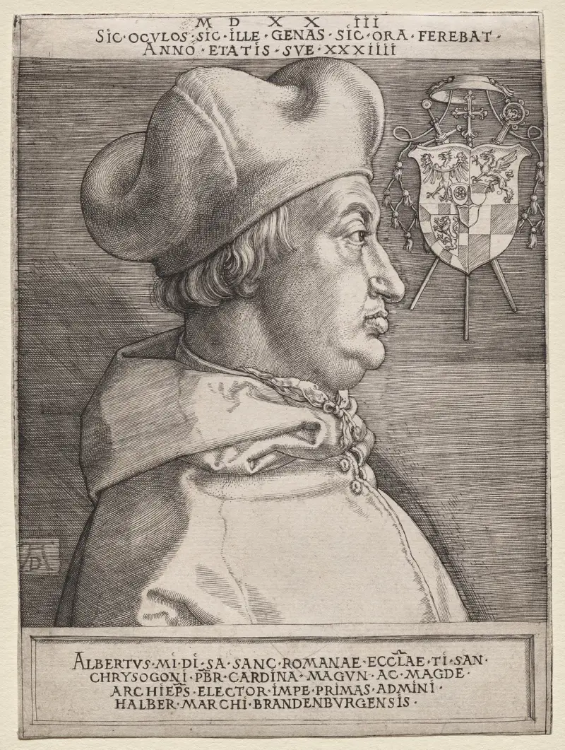 Kardinal Albrecht av Brandenburg, 1523 av Albrecht Dürer