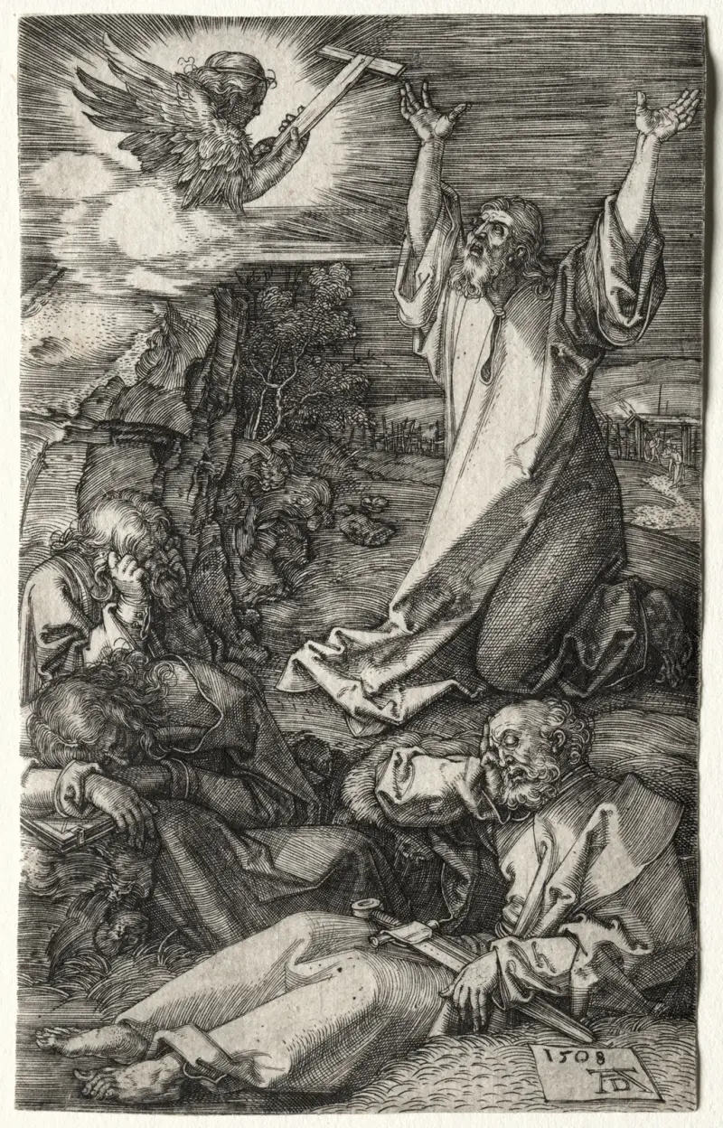 Kristus på Oljeberget, 1508 av Albrecht Dürer