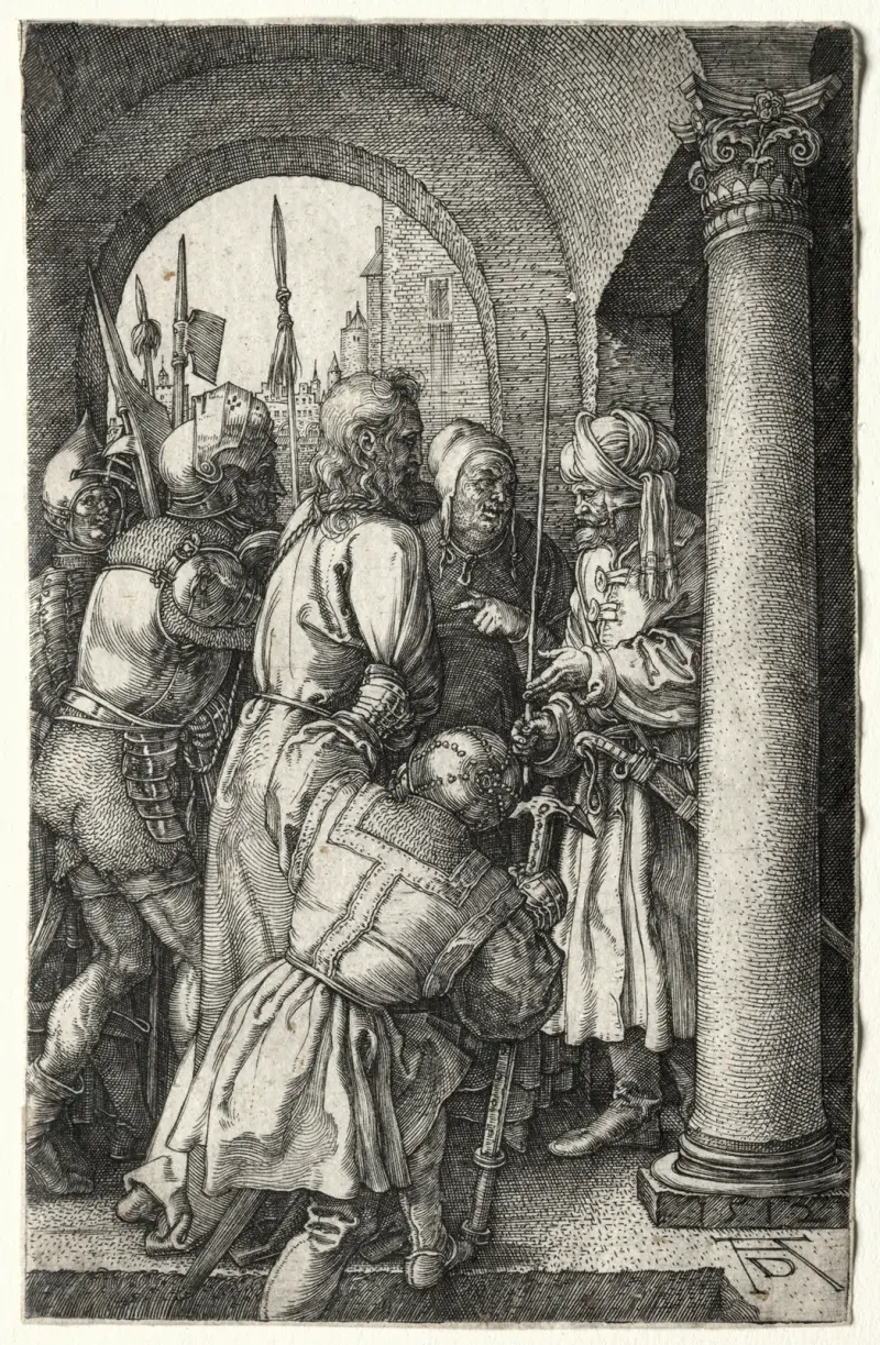 Kristus förs inför Pilatus av Albrecht Dürer