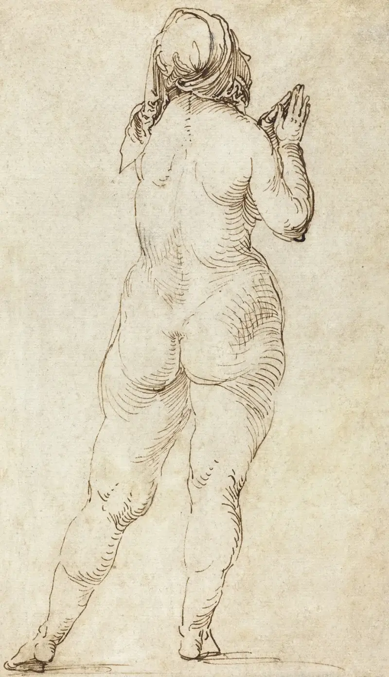 Naken kvinna i bön av Albrecht Dürer