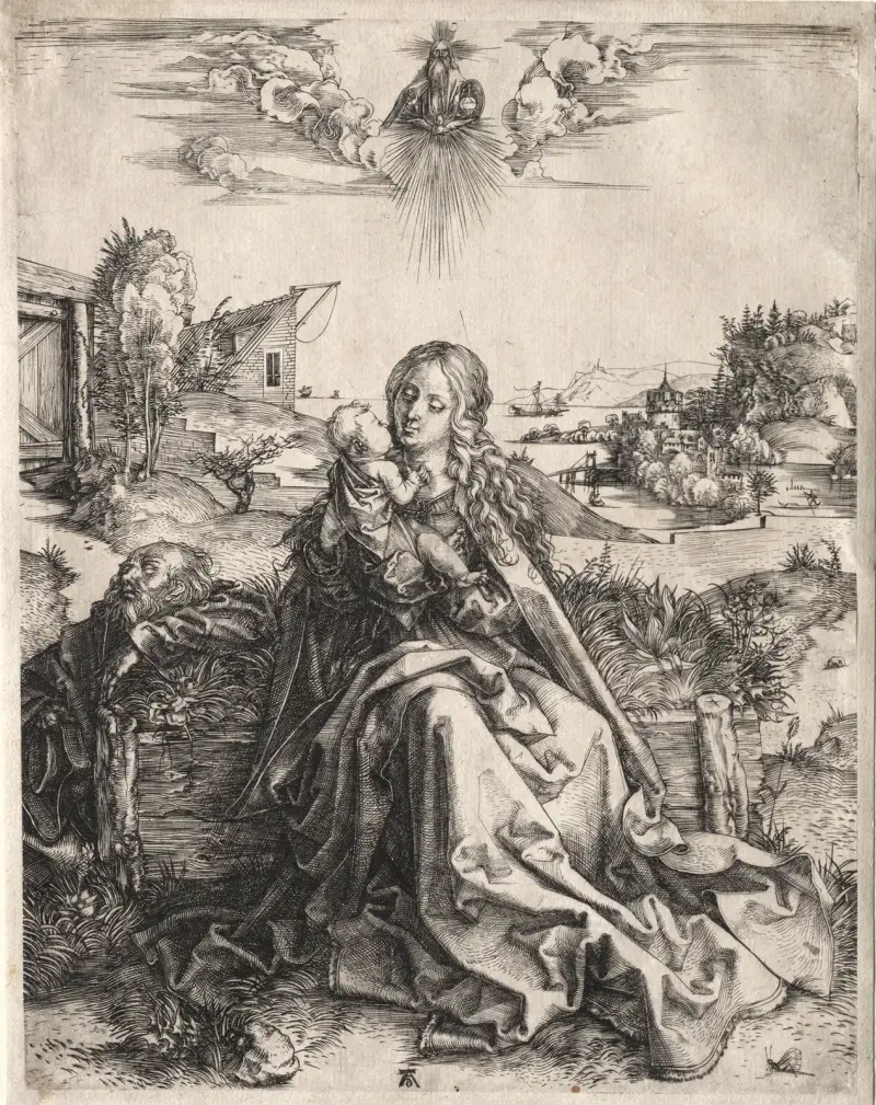 Den heliga familjen med fjärilen av Albrecht Dürer