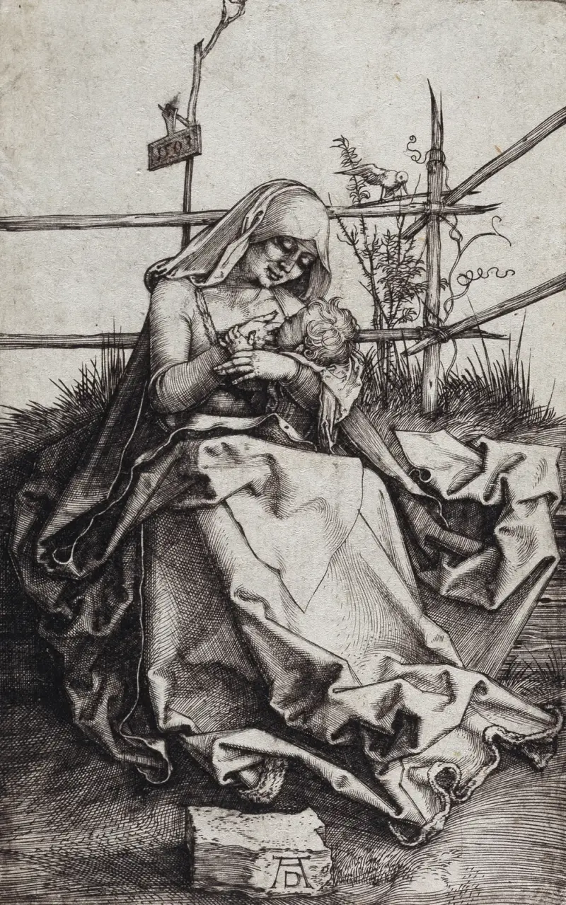 Madonna on a Grassy Bench av Albrecht Dürer