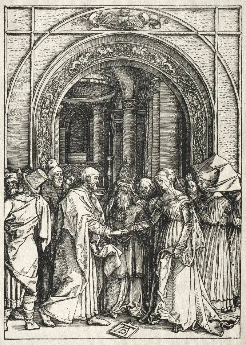 Marias och Josefs trolovning av Albrecht Dürer