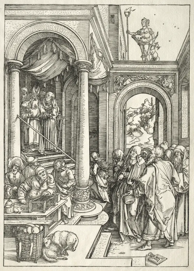 Die Darstellung der jungen Maria im Tempel von Albrecht Dürer