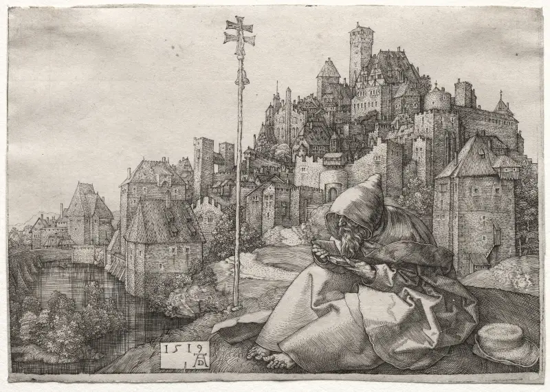 St. Anthony Reading av Albrecht Dürer