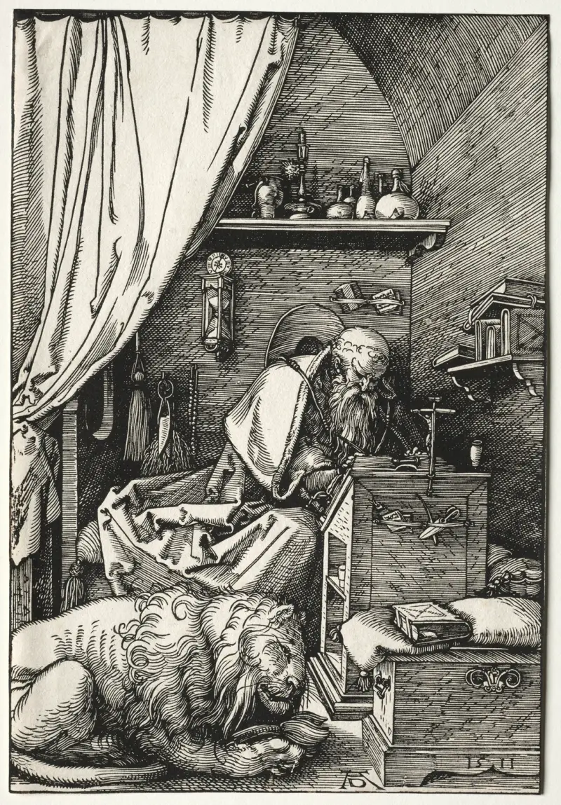 St. Jerome in His Cell av Albrecht Dürer
