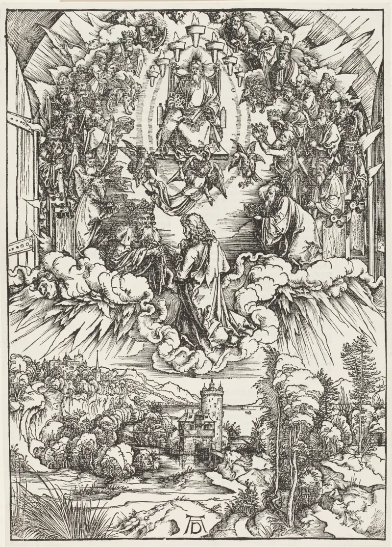 Johannes vor Gott und den Ältesten von Albrecht Dürer