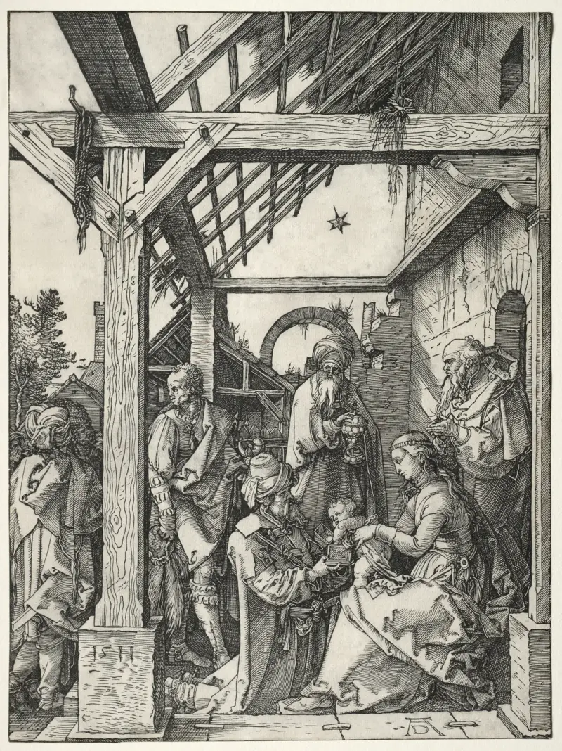 Konungarnas tillbedjan, 1511 av Albrecht Dürer