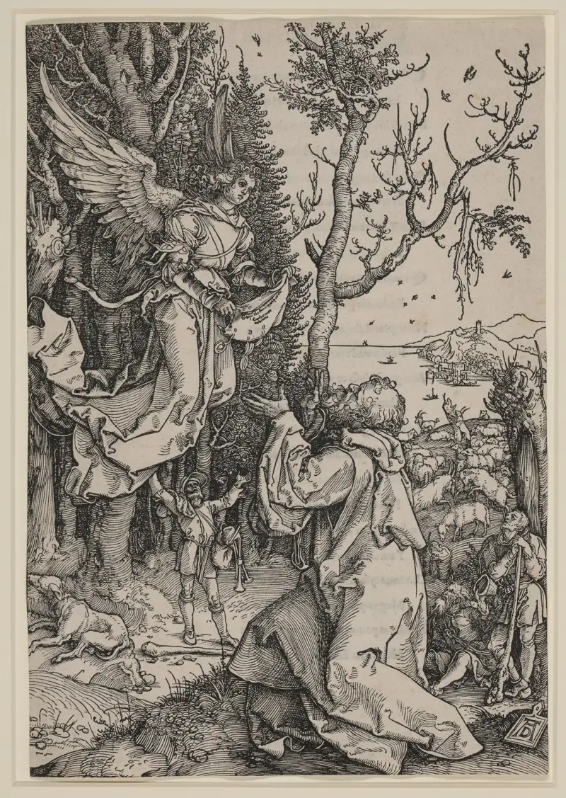 The angel appearing to Joachim – nr 1 av Albrecht Dürer