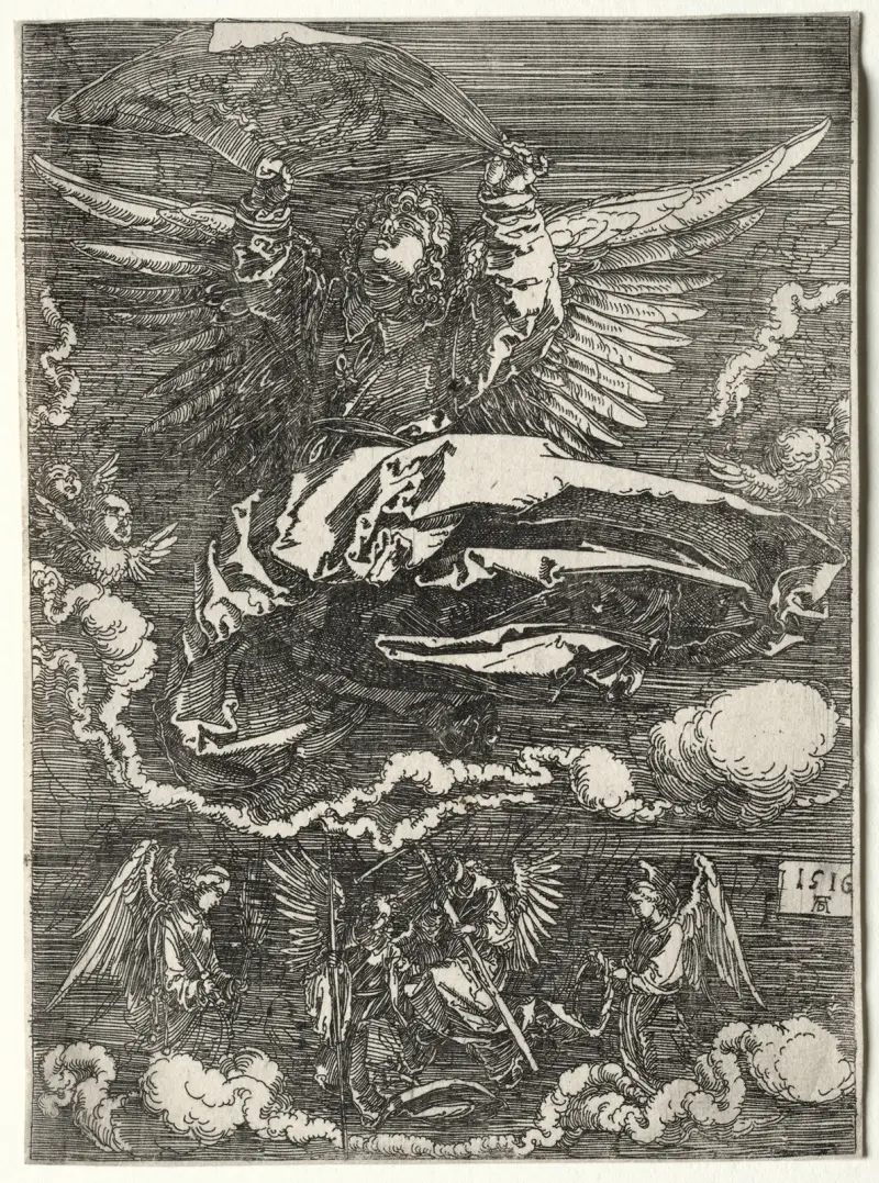 Ängeln med svetteduken av Albrecht Dürer
