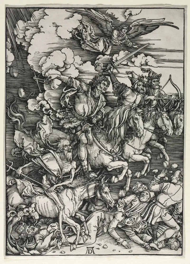 De fyra ryttarna, ur Apokalypsen av Albrecht Dürer