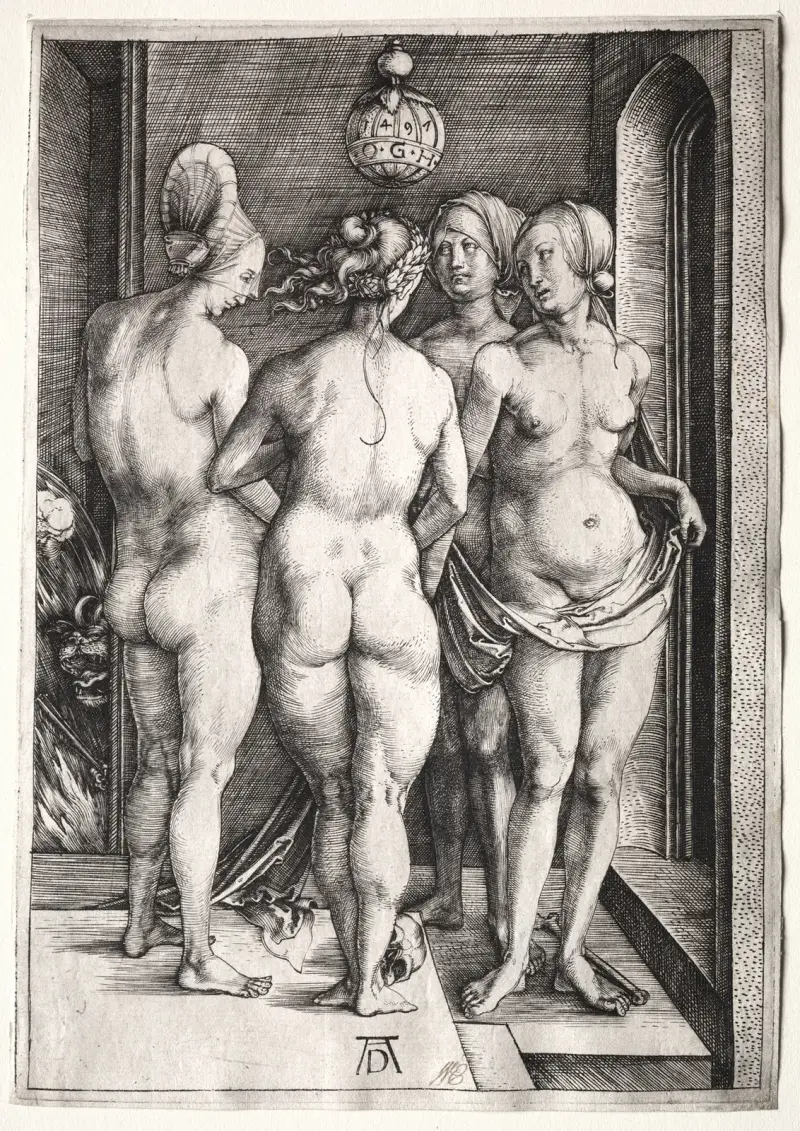 The Four Witches (Four Naked Women) av Albrecht Dürer