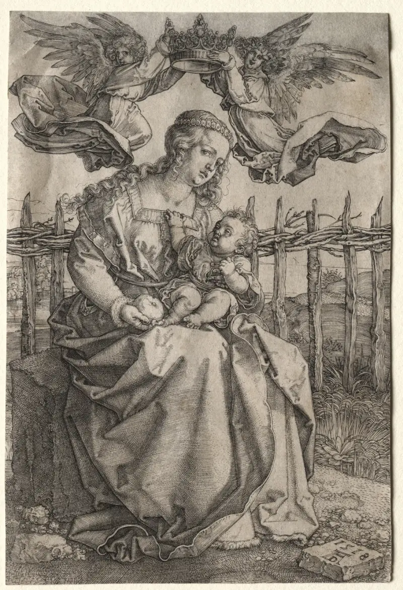 The Virgin Crowned by Two Angels av Albrecht Dürer