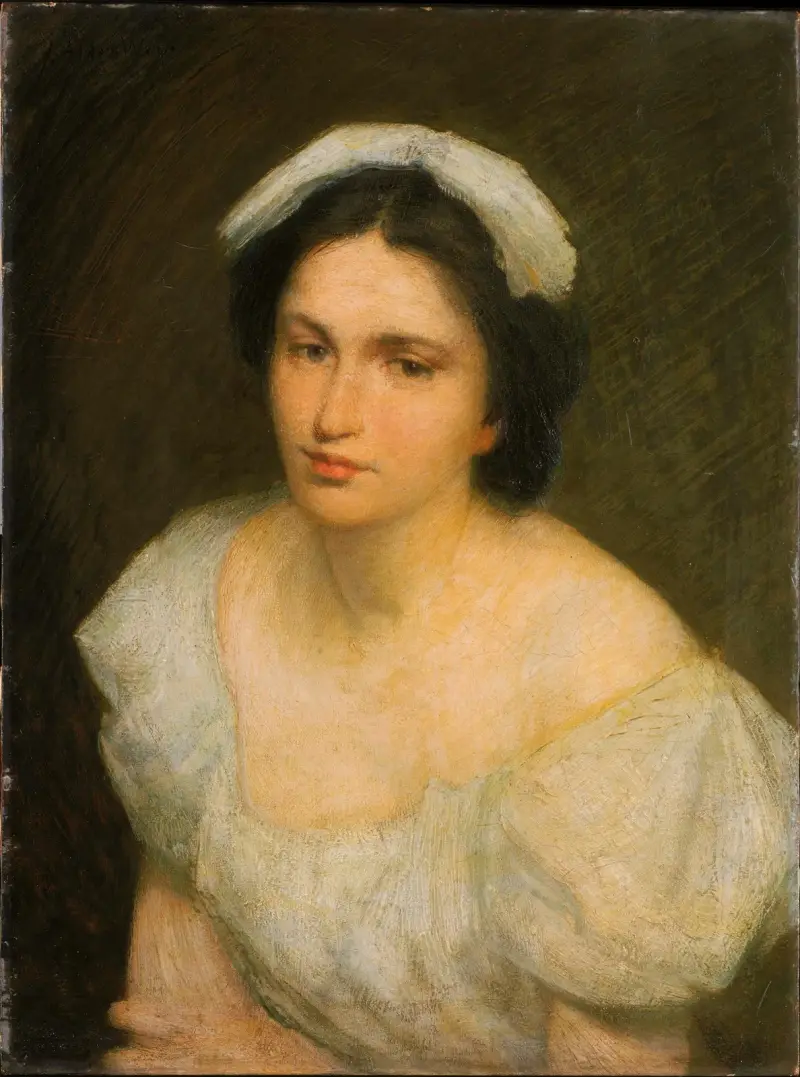 En flicka från Alsace av Julian Alden Weir