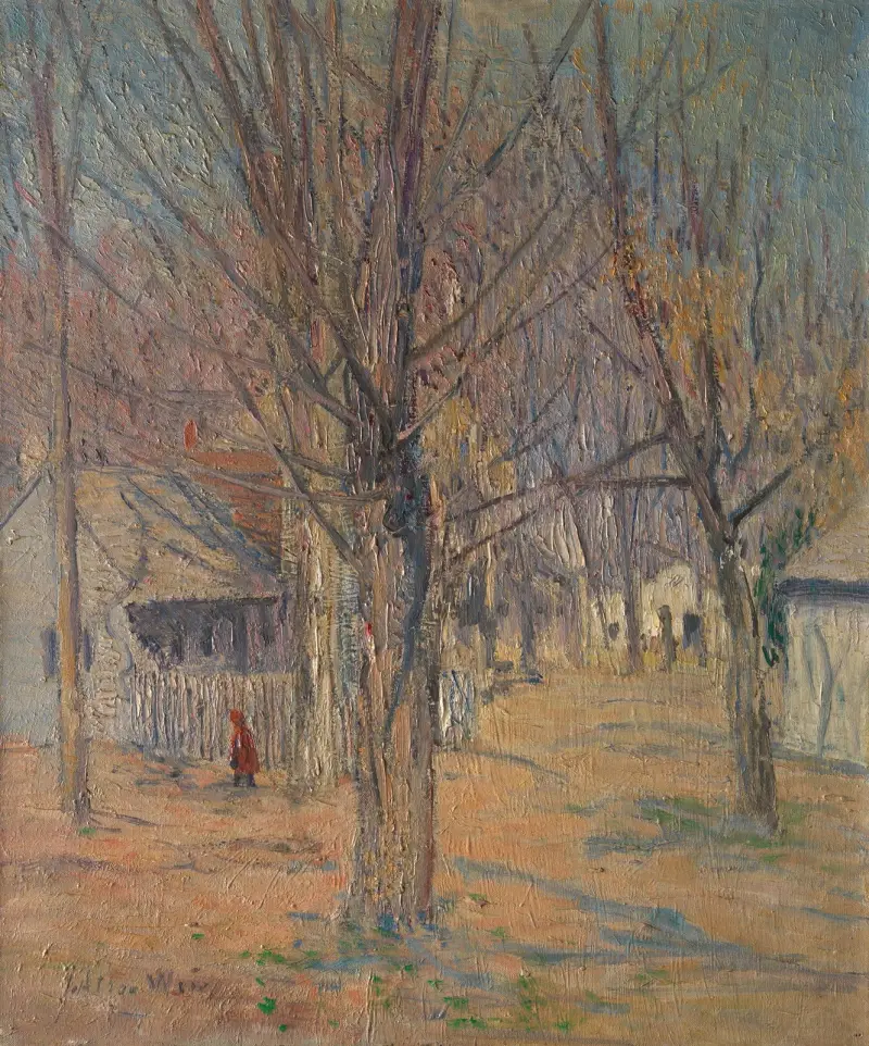 Dorf in Connecticut (Auf dem Weg zur Schule) von Julian Alden Weir