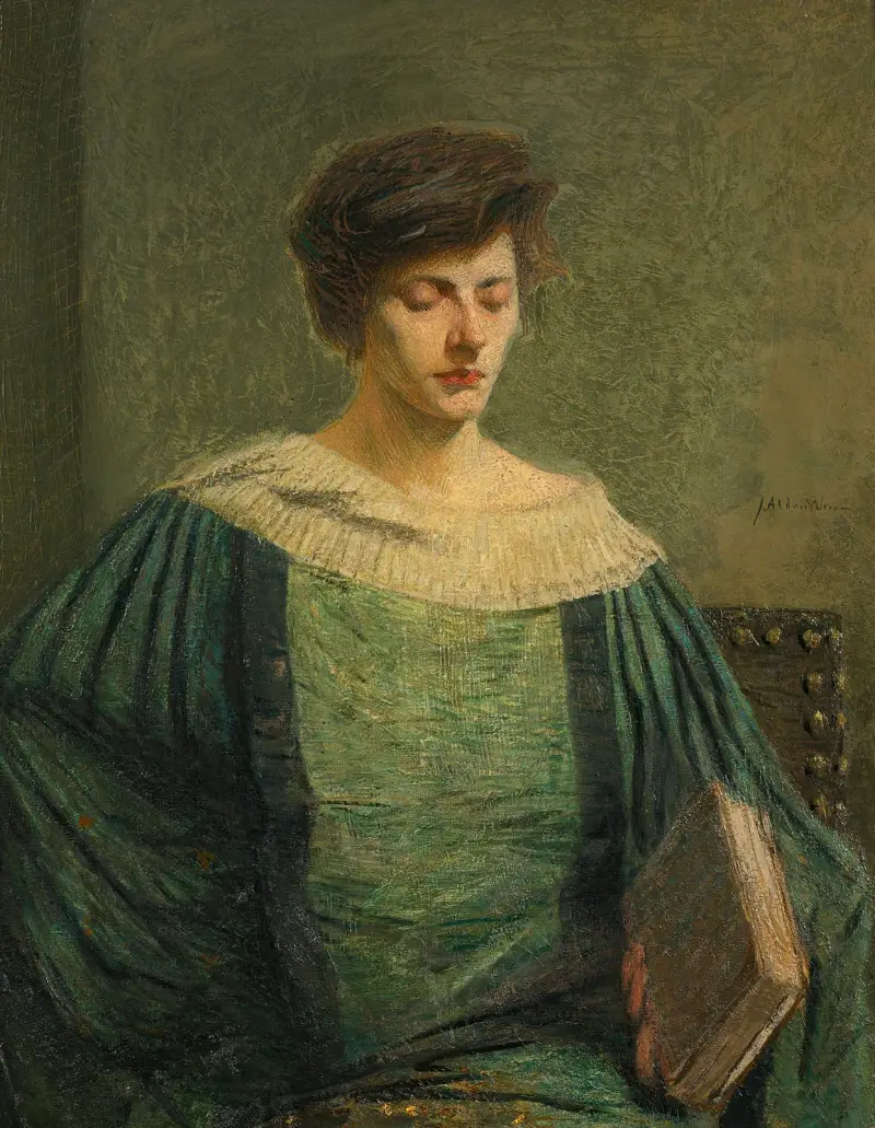 Czytająca kobieta, Julian Alden Weir