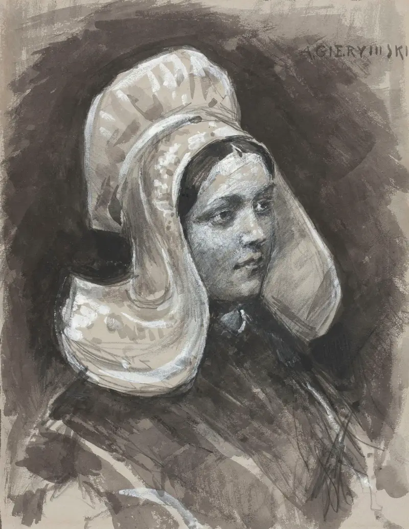 Bretonka, studium av Aleksander Gierymski