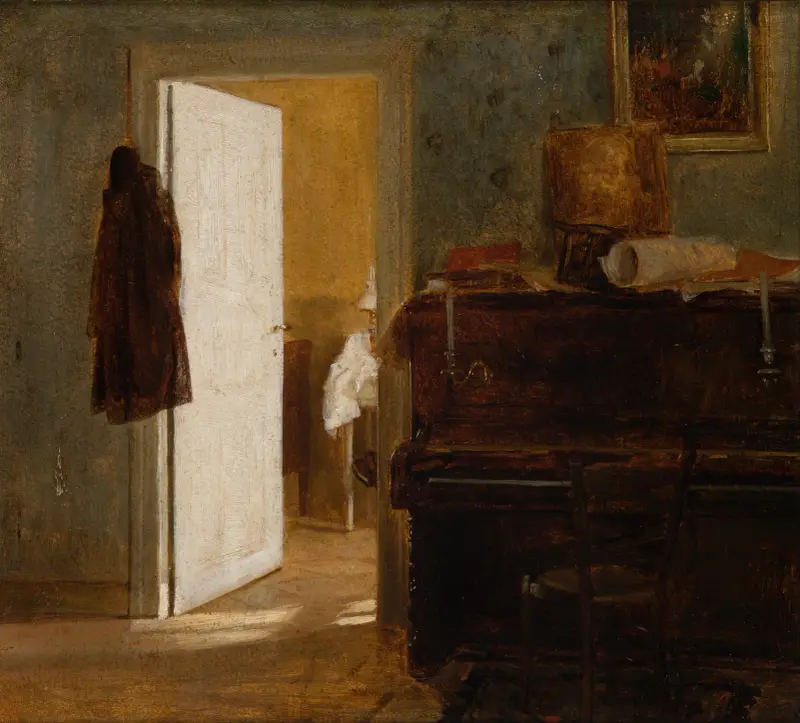 Interieur der Wohnung der Familie Gierymski in München von Aleksander Gierymski
