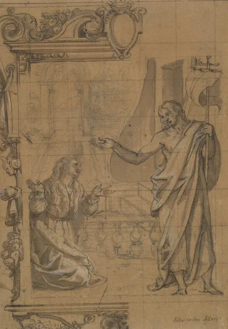 Kristus och Maria Magdalena av Alessandro Allori