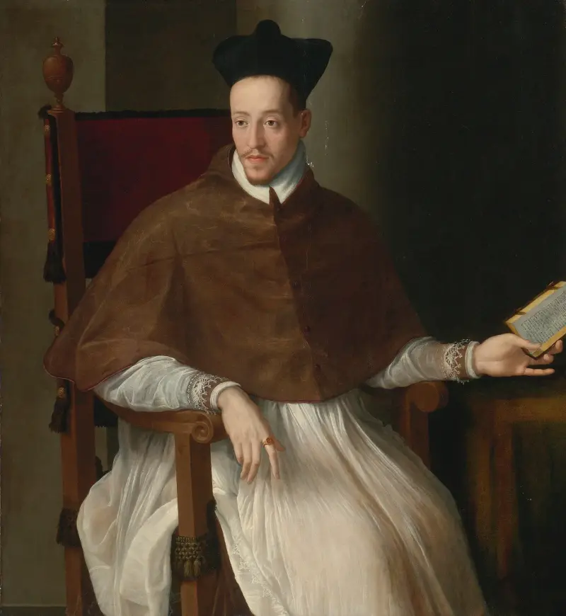 Bildnis eines Geistlichen von Alessandro Allori