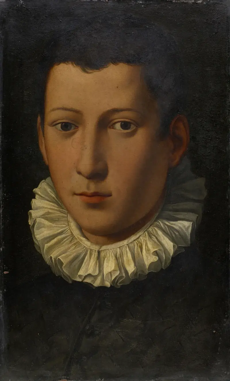 Porträtt av en ung man av Alessandro Allori