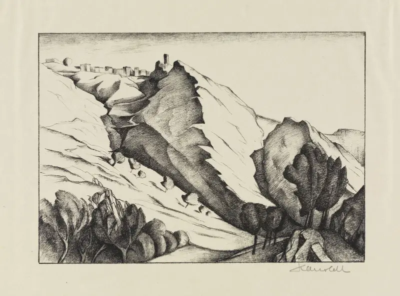 Paese latino (Olevano VI) von Alexander Kanoldt