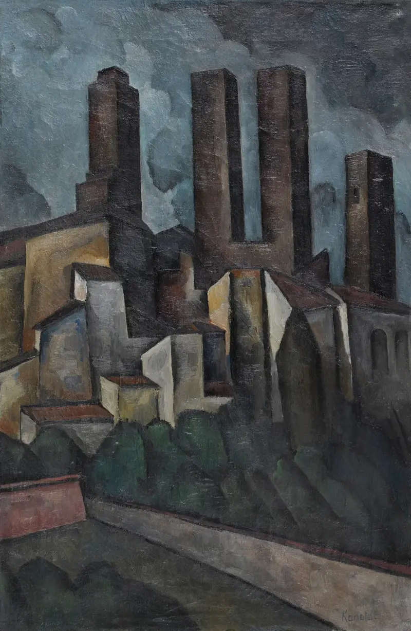 San Gimignano av Alexander Kanoldt