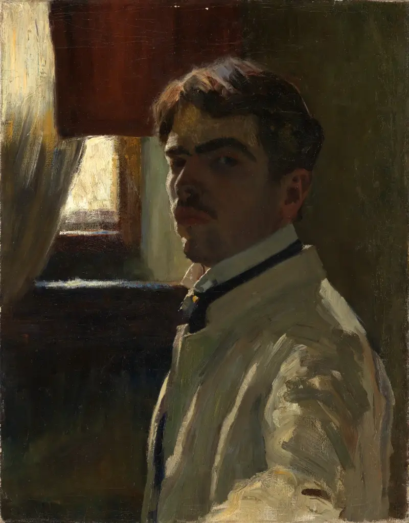 Self-portrait – nr 1 av Alexander Kanoldt