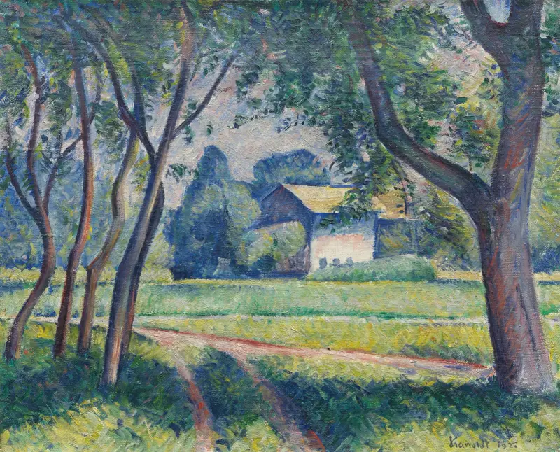 Louka s usedlostí, Alexander Kanoldt