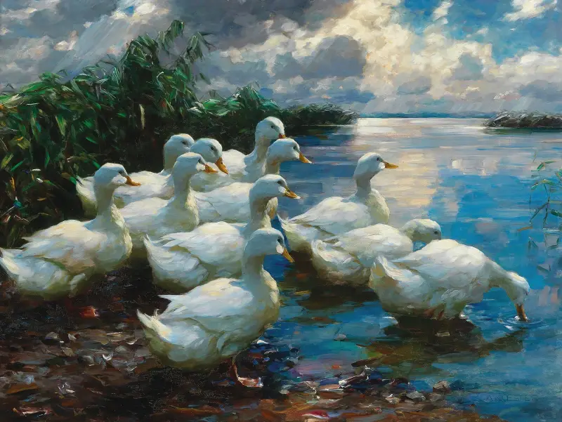 Kaczki nad jeziorem, Alexander Koester