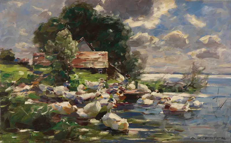 Kaczki nad jeziorem, Alexander Koester