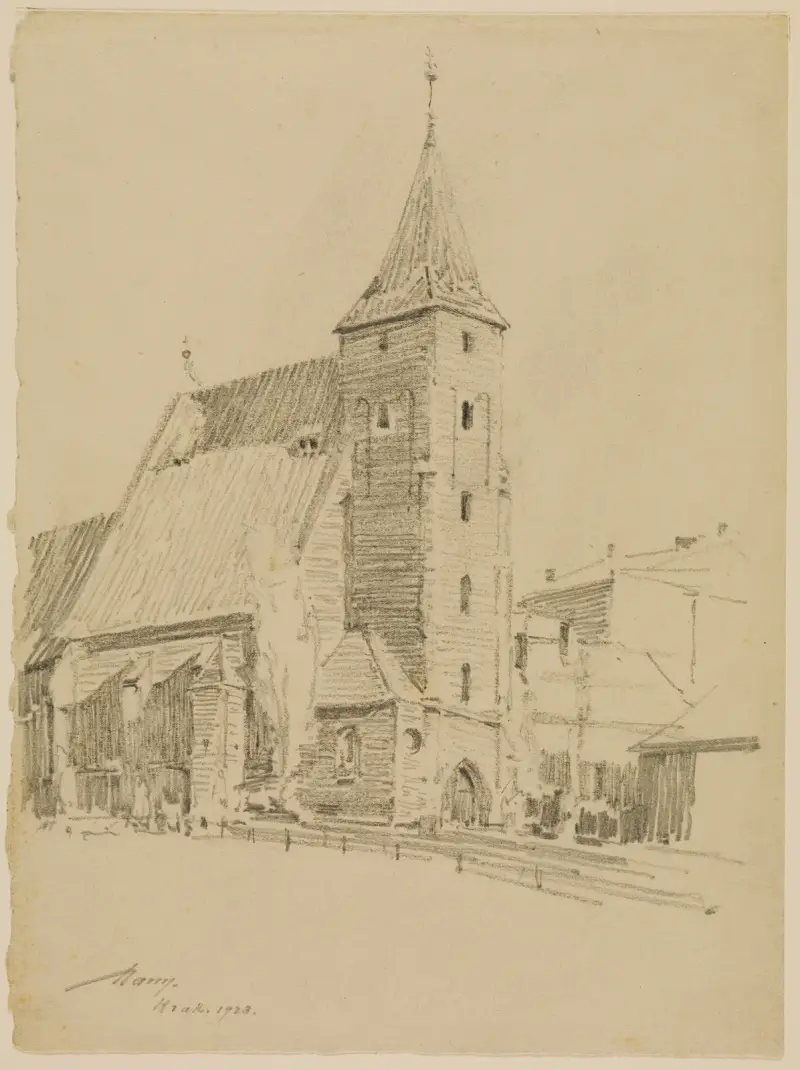 Heliga korsets kyrka i Kraków av Alexander Mann
