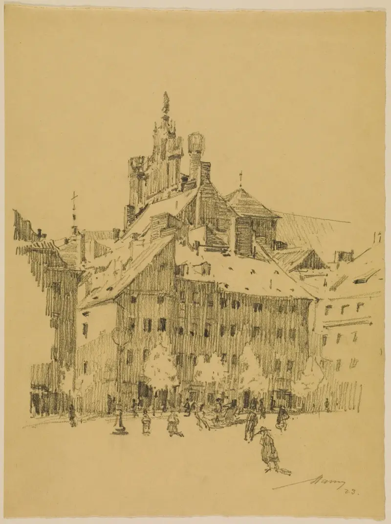 Slottstorget i Warszawa av Alexander Mann