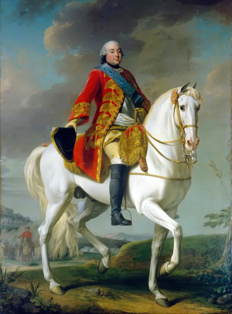 Ludvig Filip, hertig av Orléans, hälsar sin armé på slagfältet av Alexander Roslin