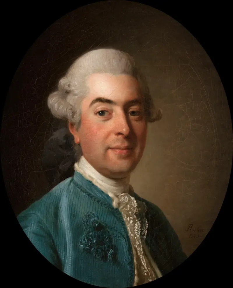 Portrait de Charles-Marin de La Haye des Fossés, fermier général du roi (1736-1790) von Alexander Roslin