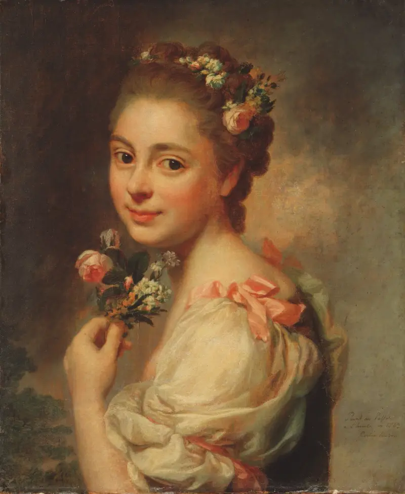 Porträtt av konstnärens hustru Marie Suzanne, född Giroust av Alexander Roslin